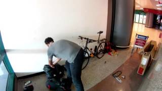 Unboxing my bicycle at Rome airport