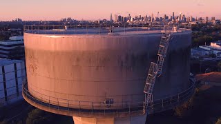 a look over the petersham reservoir in sydney with a drone