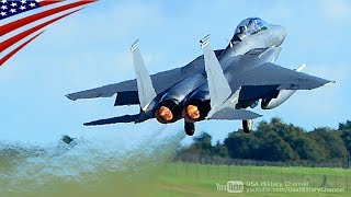 戦闘爆撃機 F-15Eストライク･イーグルのエンジン始動･飛行準備･離陸