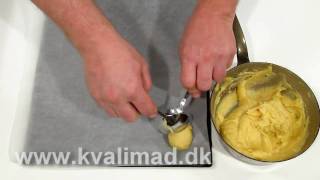 Vandbakkelser - walesstang - profitrolles af choux dej