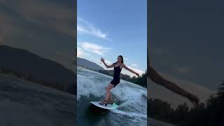 Wake surfing... like a girl ;) #likeagirl #girlpower #wakesurfing