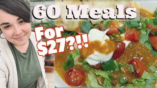 ❤️EXTREME BUDGET MEALS—60 portions FOR $27!