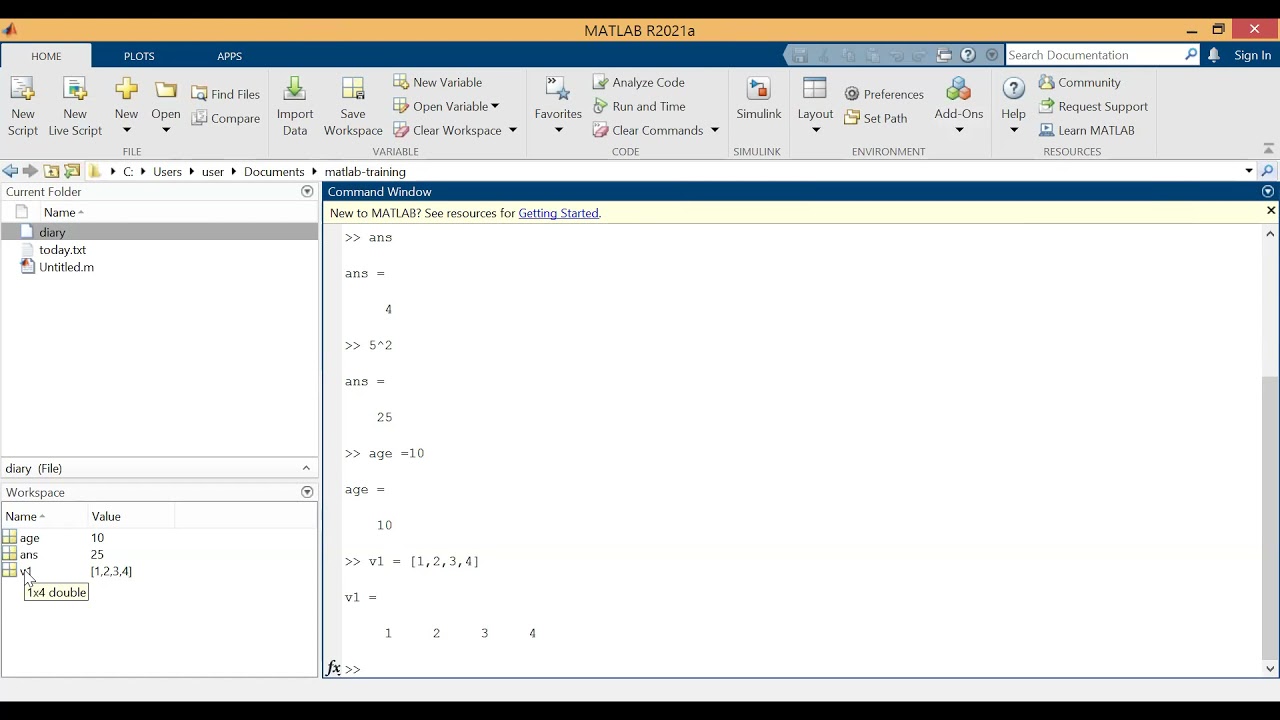 Matlab And Simulink Training (Day-2) Basic Mathematical Operations And ...