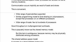 Lecture 2a. Three parallel-programming models