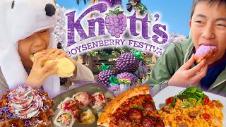 Knott's Boysenberry Festival 2023 Opening Weekend | Tasting Card \u0026 Meal Plan Food Items Reviewed!