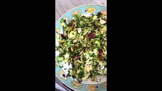 Warm Brussels Sprouts + Bacon Caesar Salad