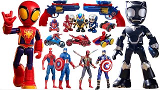 Cool Marvel toys, Avengers action dolls display and evaluation, Spider Man series toys unboxing.