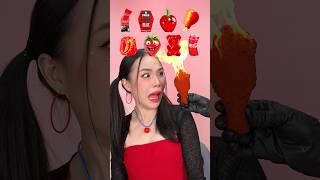 ASMR Mukbang 🌶️🥵🦞 Eating Random Red Food Color #funny #shorts #mukbang #eating #food