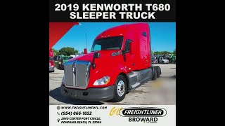 2019 Kenworth T680 Sleeper Truck-Go Freightliner Broward