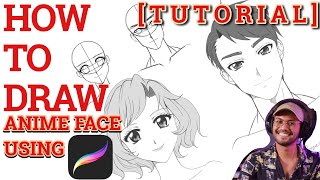 [TUTORIAL] How To Draw ANIME/MANGA style face using PROCREATE (beginner friendly)