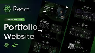 Build a Stunning React Portfolio Website with Tailwind CSS | Modern Developer Portfolio Tutorial