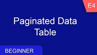 Flutter Paginated Data Table | Flutter Beginner Series e4
