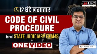 Live🔴 Complete  CPC in One Video  | Civil Procedure Code, 1908 | All State Judiciary Exams