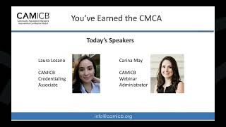The CMCA Recertification Process - Keeping Your CMCA Up and Stress Level Down