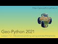 Geo-Python 2021 Lesson 7.2 - Advanced plotting using pandas/Matplotlib