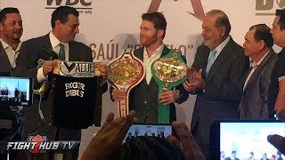 MIDDLEWEIGHT KING CROWNED! CANELO ALVAREZ PRESENTED WBC BELT FOR GGG WIN IN MEXICO!