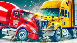 Truck Crash Test Compilation BeamNG Drive😲Semi Truck Crashes Video Gameplay 🚛Truck Crash Test Video