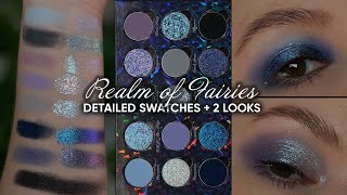 Bella Beaute Bar Realm of Fairies Palette | Detailed swatches and 2 looks