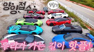 양양 해안도로 점령: 아벤타도르 4대, 812, GT3, R8, 콜벳, 그리고 코펜(?)까지~!