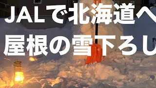 JALで北海道へ🛫びっくりグリーンホテル💦屋根の雪おろし🏠