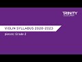 Trinity’s Strings Syllabus from 2020: Violin – Grade 2