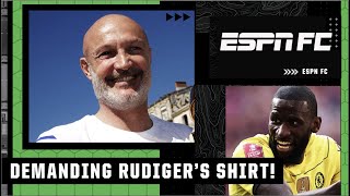Frank Leboeuf DEMANDED Antonio Rudiger’s shirt in the dressing room 🔵 😆