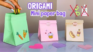 how to make an origami gift bag | DIY - Easy way to make no glue paper bag