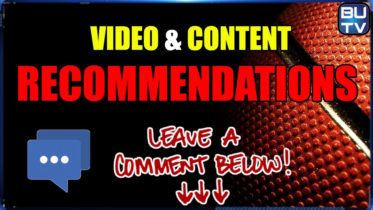 Video Content Recommendations Here Drop Them In The Comment