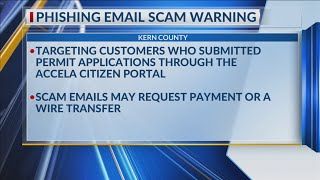 Phishing email scam warning