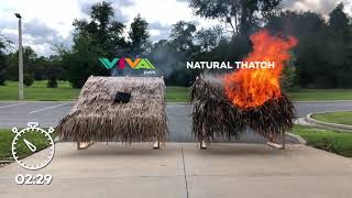 Synthetic Thatch vs Natural Thatch Fire Test