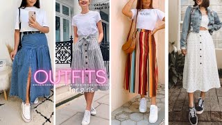 Skirt Outfit Ideas for girls |