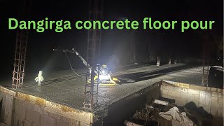 we were able to pour 39.5 yards of concrete  for the floor of Grace Baptist in Dangriga