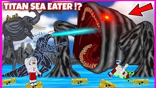 GAWAT AKU MELIHAT PENAMPAKAN TITAN THE SEA EATER VS THE BLOOP VS GODZILLA !! ROBLOX SEA EATER