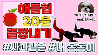 ▷20분힙업운동◀사과같이 작고 예쁜 엉덩이!!이거면 끝!! 논스탑 20분 애플힙만들기! 최고의 힙업운동!! (feat.도담이♡)