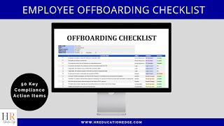 Employee Offboarding Checklist | HR Exit Process & Final Pay Compliance Excel Template HR Templates