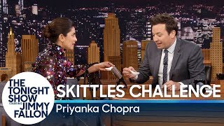 Priyanka Chopra and Jimmy Fallon Compete in a Skittles Challenge
