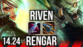 RIVEN vs RENGAR (TOP) | 11/2/0 | NA Master | 14.24