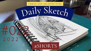 Daily Urban Sketch Book Journal Speed Scribble Drawing  #shorts