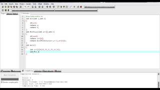 C Program to find smallest element of array using recursion