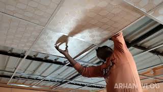 How To Install A False Ceiling In Tin Shed ||टिन शेड में फाल्स सीलिंग कैसे लगाएं 🏠@ArhanVlog6060