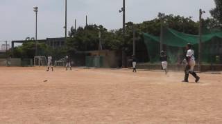 東風平中学校野球部　20160504　国頭中戦　下地　３塁打 のコピー