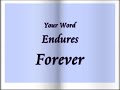 Your Word Endures Forever JD karaoke