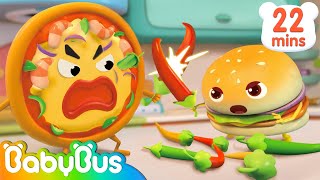 Hamburger Rescue Team | Yummy Foods Animation | Nursery Rhymes | Kids Songs | BabyBus