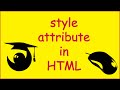 HTML attribute style tutorial ( inline styling vs css )