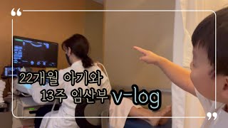 [육아\u0026임산부VLOG]말느린 22개월아기 언어근황 | 13주 정기검진