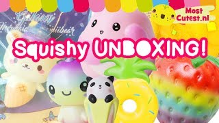 SQUISHY UNBOXING! iBloom, Puni Maru, Yummiibear, Cafe de N, Woow Squishy - MostCutest.nl Kawaii Shop