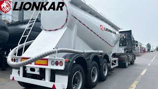 40CBM 3-Axle Cement Powder Bulk Material Transport Trailer Sold to South Africa#cementtruck