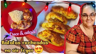 PRIMEIRA RECEITA COM A NOVA #AIRFRYER • FIZ DOIS TIPOS DE BATATAS RECHEADAS • NATAL MEGA ECONÔMICO 🤑