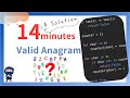 Valid Anagram - 4 solutions - LeetCode #242 - Python, JavaScript, Java and C++