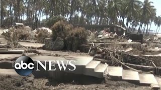 Aftermath of Tonga volcanic eruption captured on video